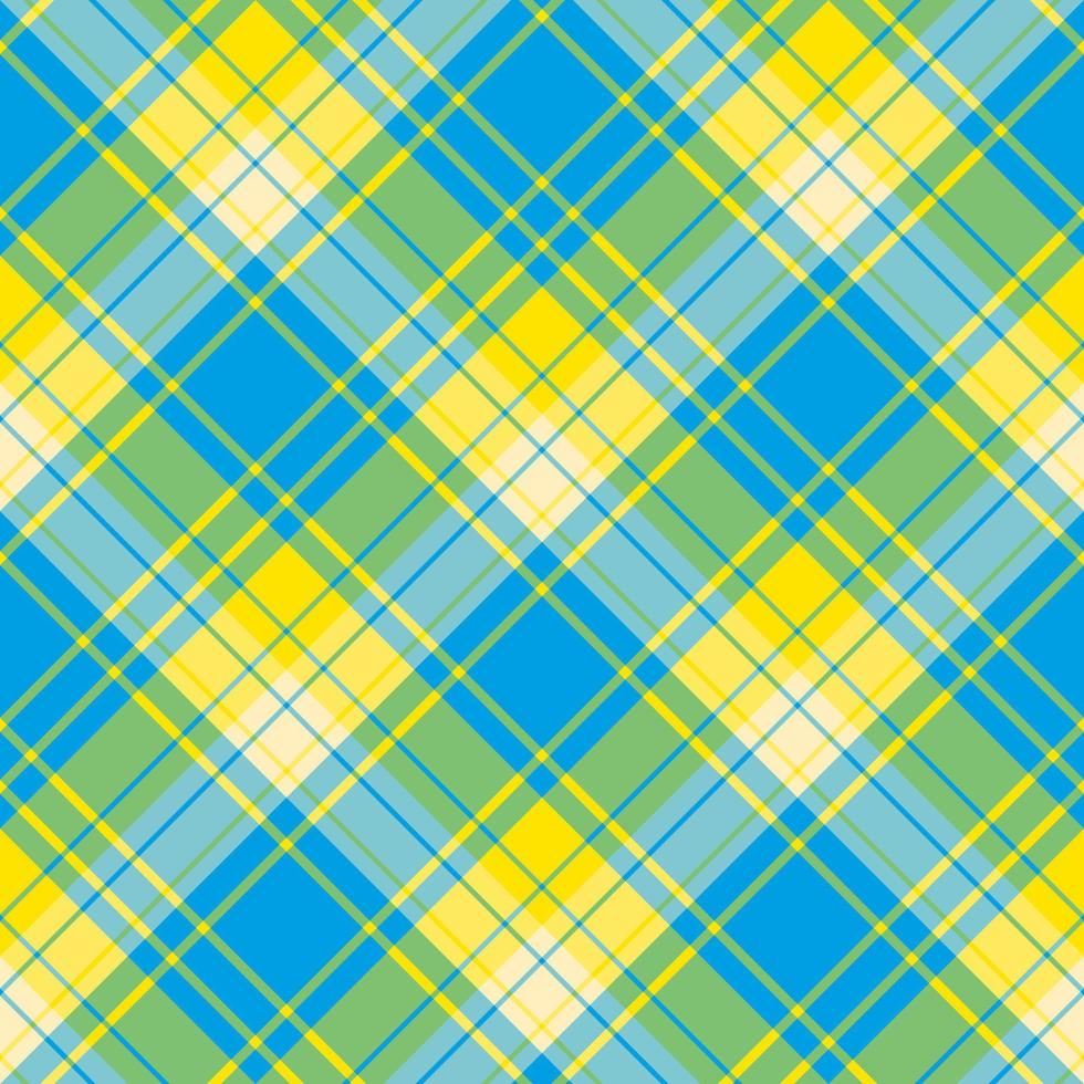 Seamless pattern in simple bright blue and yellow colors for plaid, fabric, textile, clothes, tablecloth and other things. Vector image. 2