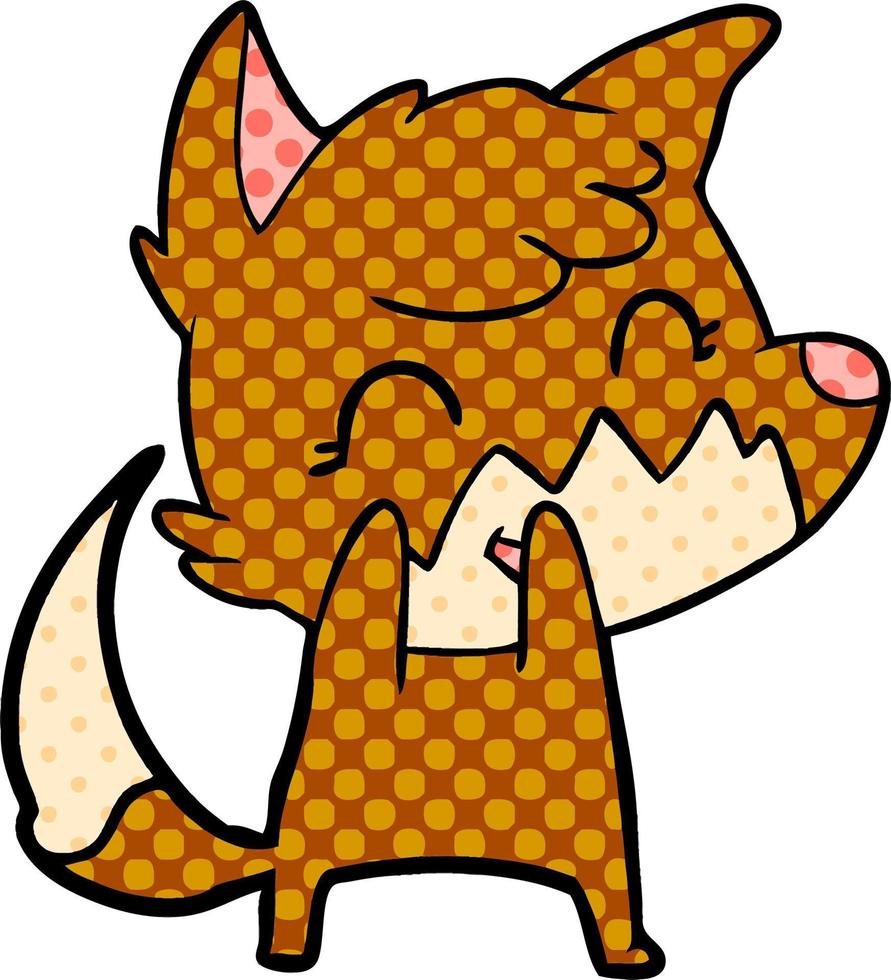 Vector fox character in cartoon style