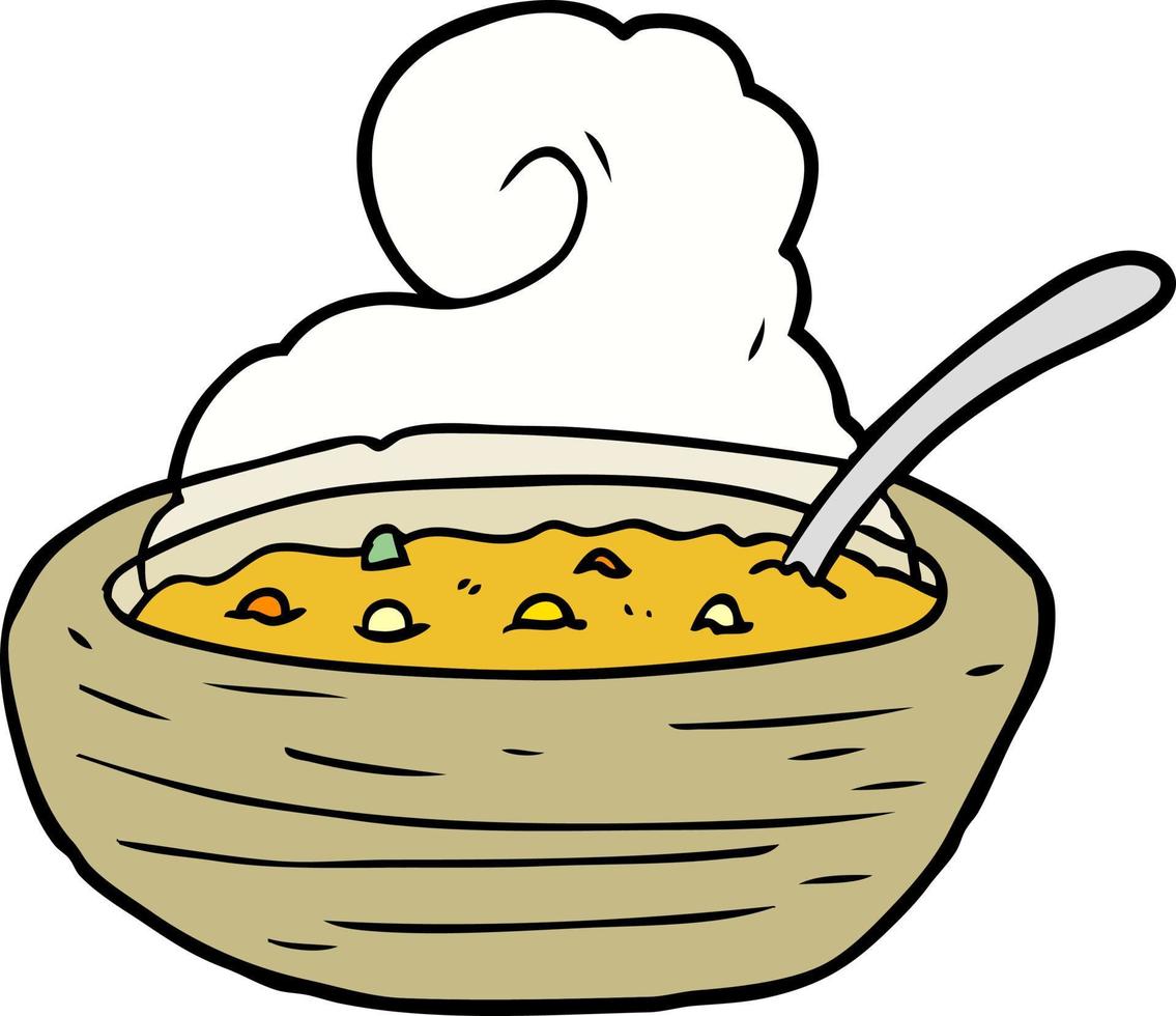 cartoon hot soup vector