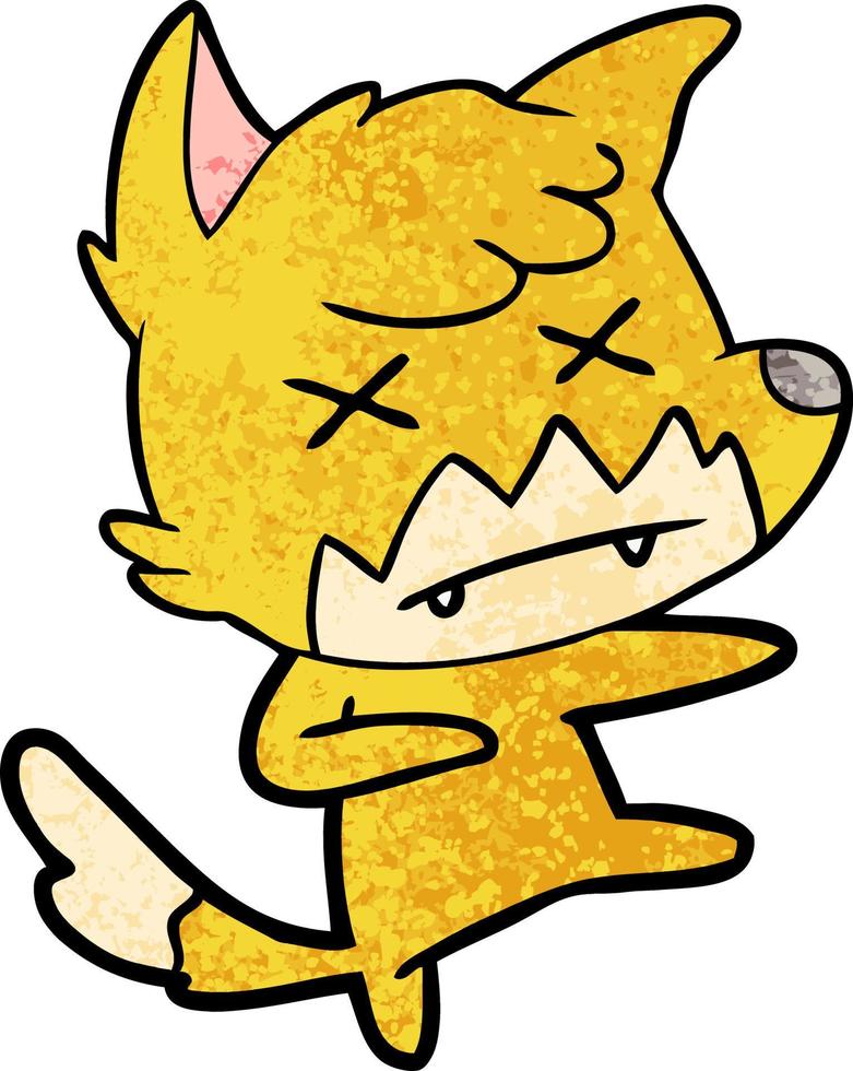 Vector fox character in cartoon style