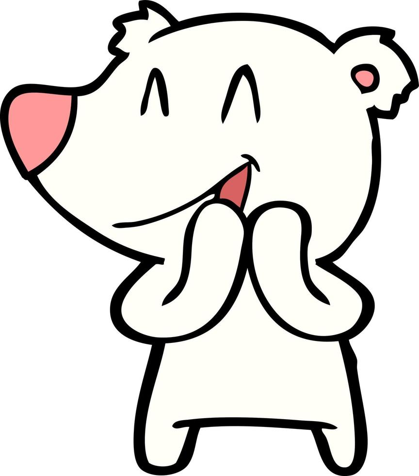 Vector polar bear character in cartoon style