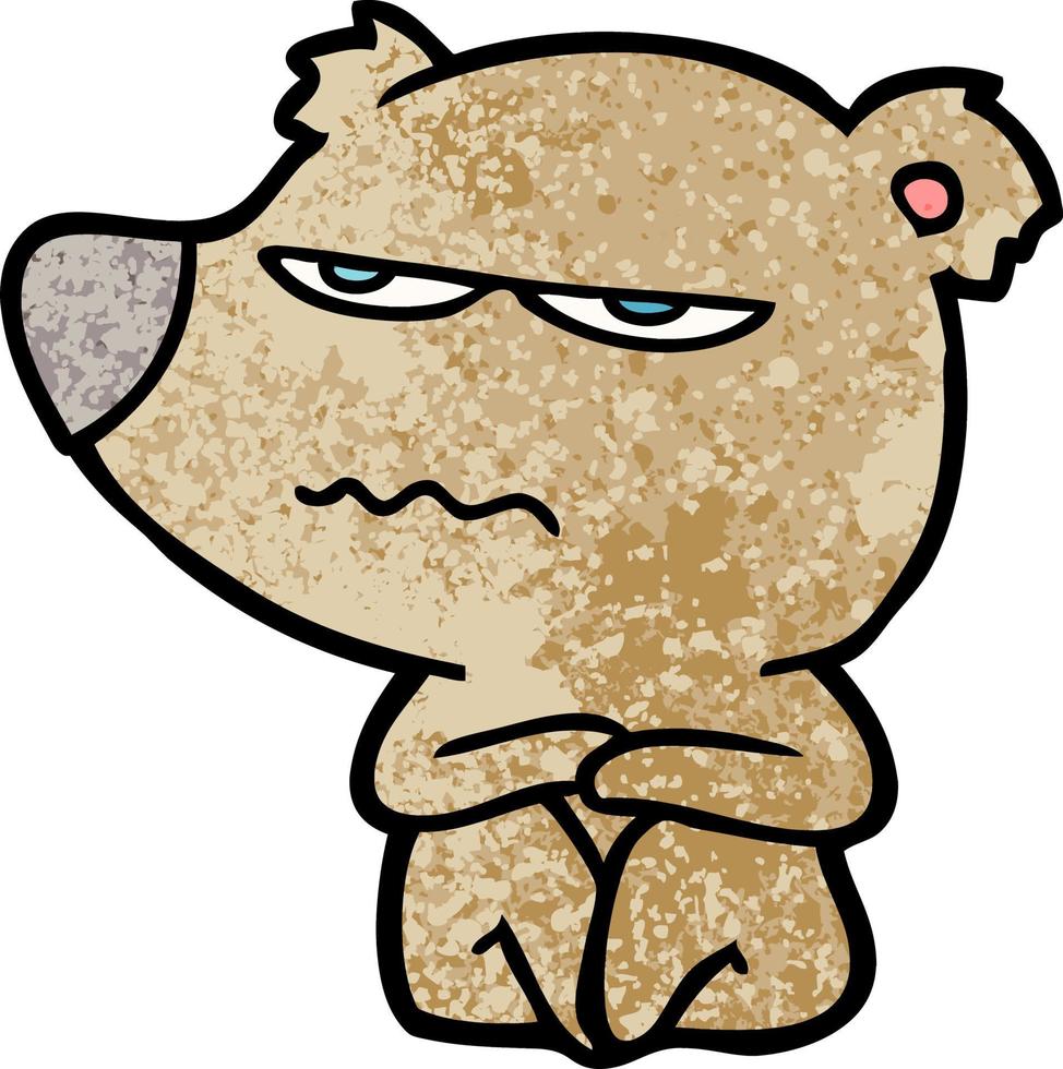 personaje de oso vectorial en estilo de dibujos animados vector