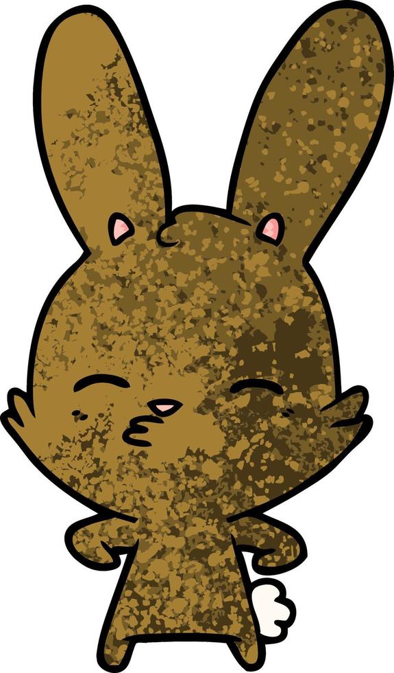 Vector bunny character in cartoon style