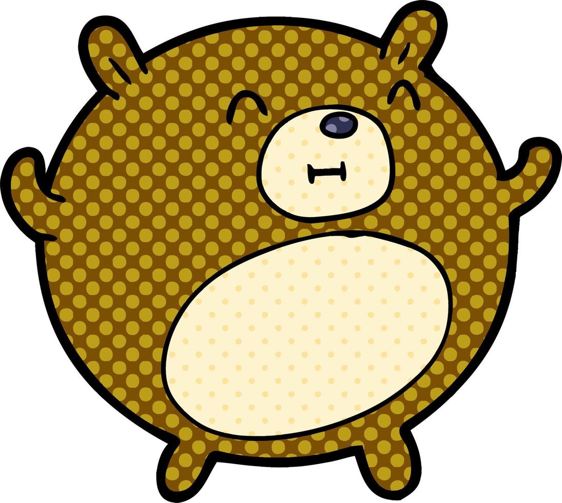 personaje de oso vectorial en estilo de dibujos animados vector