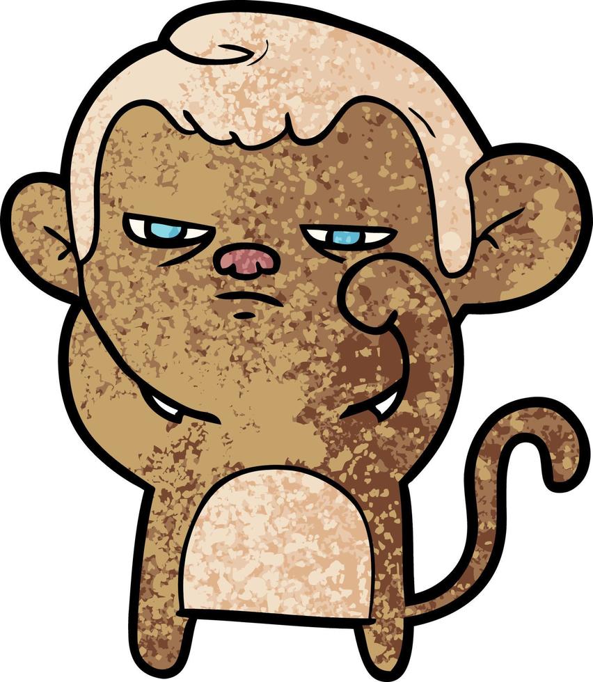 Vector monkey character in cartoon style