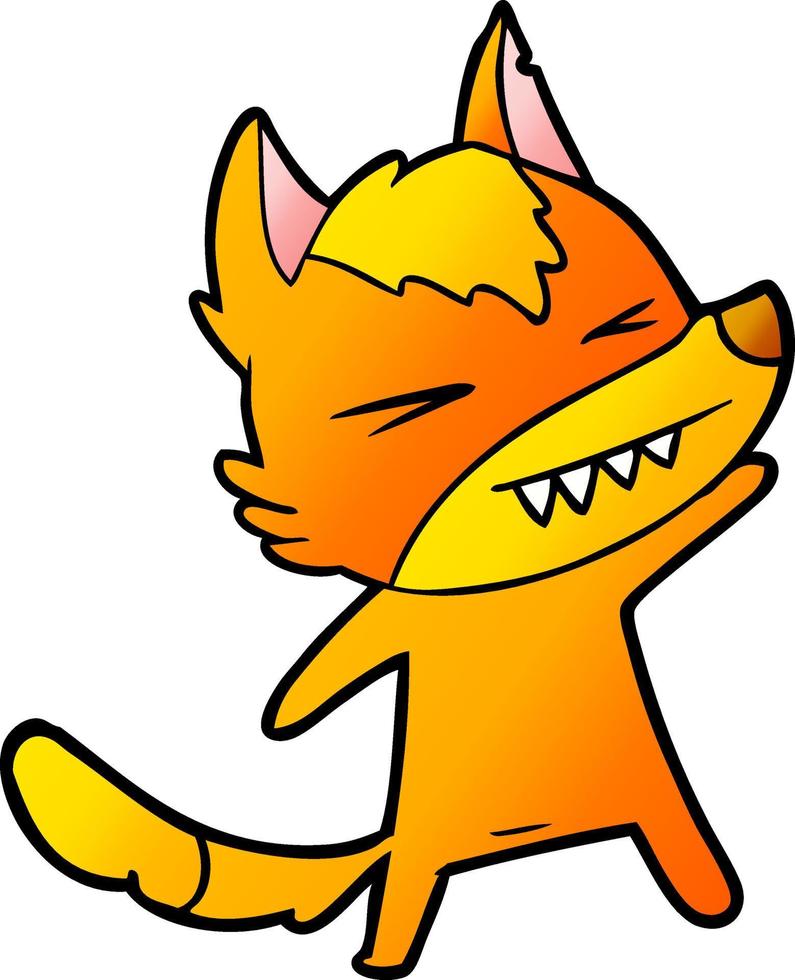Vector fox character in cartoon style