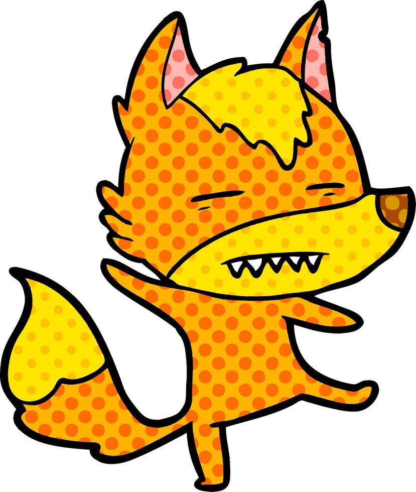 Vector fox character in cartoon style