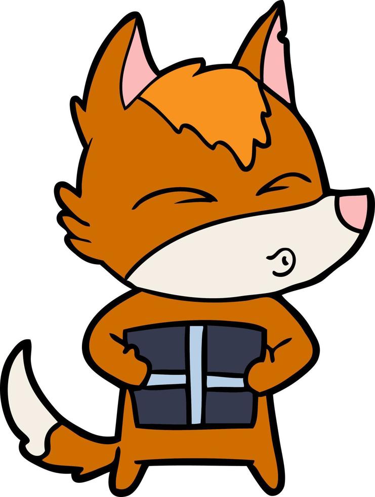 Vector fox character in cartoon style