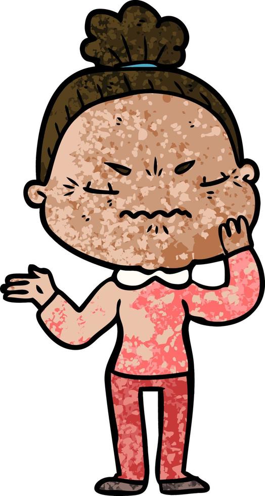 Vector woman character in cartoon style