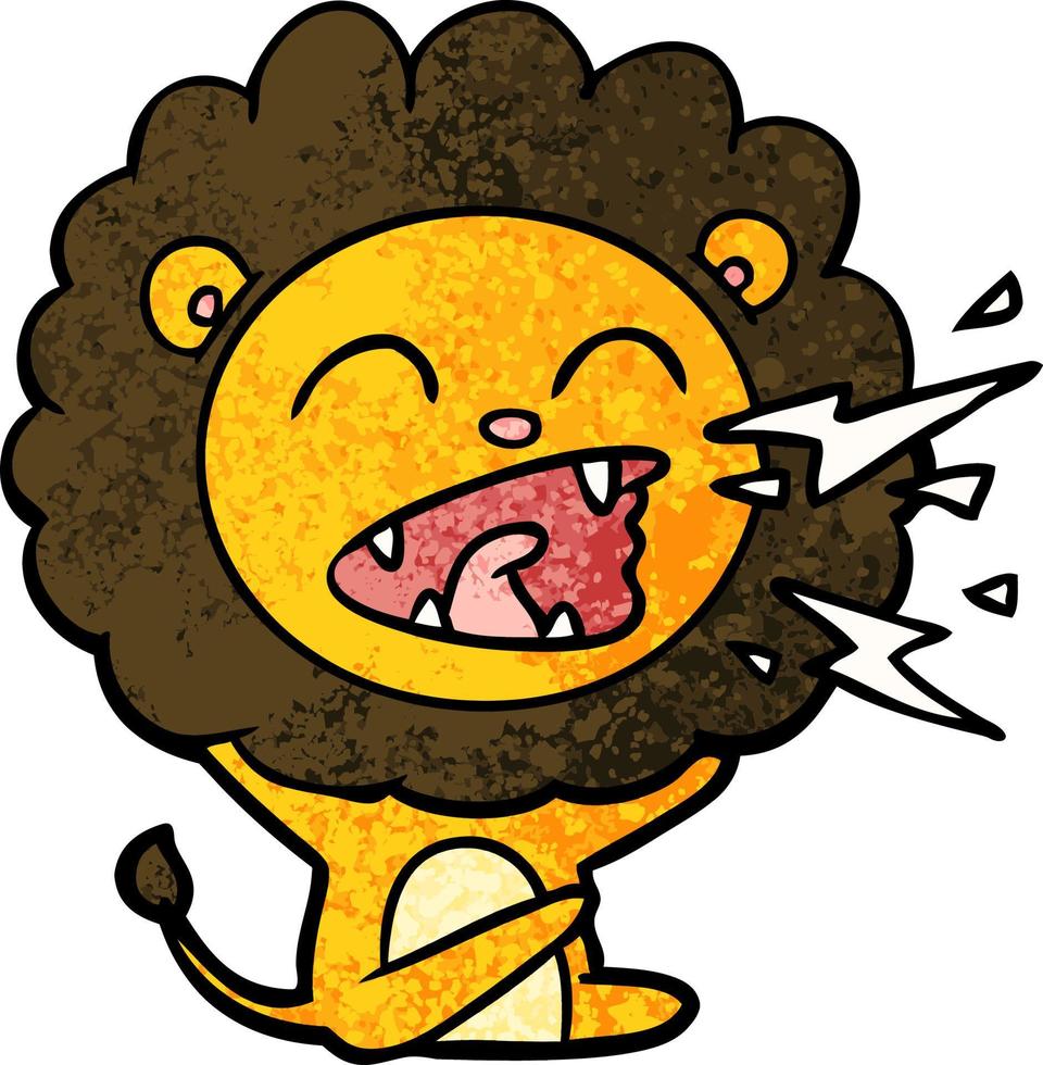 Vector lion character in cartoon style
