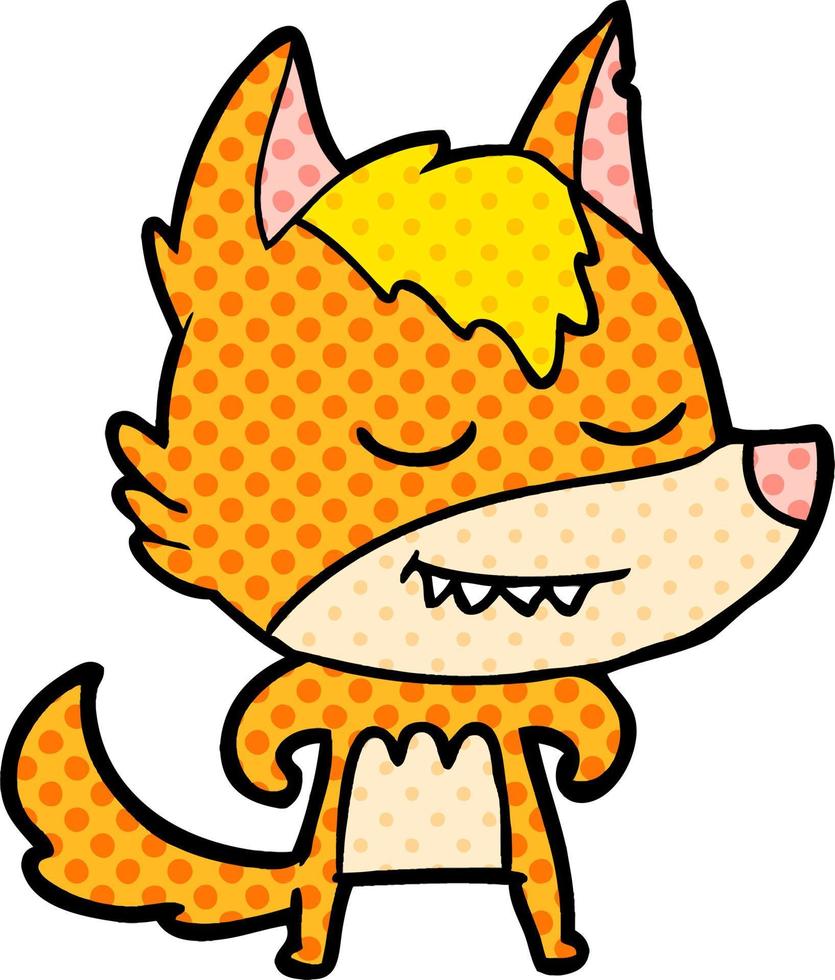 Vector fox character in cartoon style