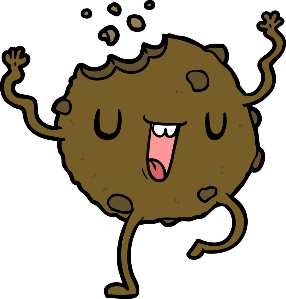 cartoon chocolate cookie vector