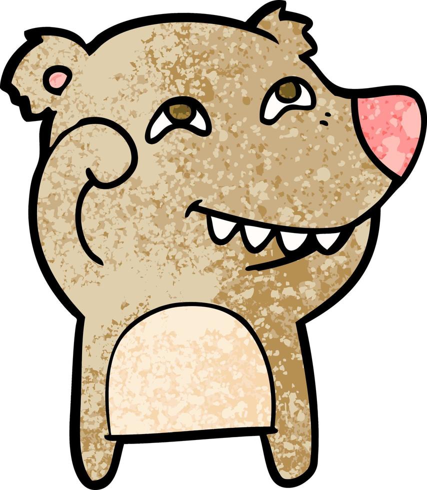 personaje de oso vectorial en estilo de dibujos animados vector