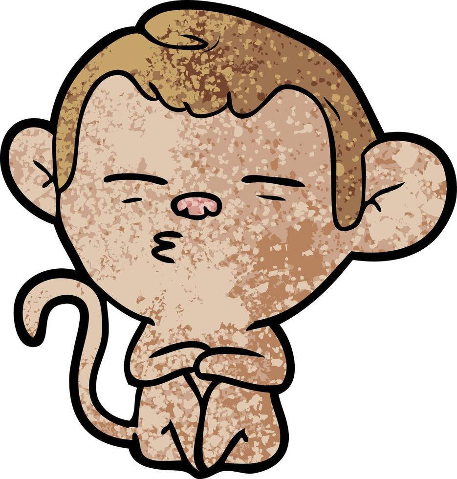 Vector monkey character in cartoon style