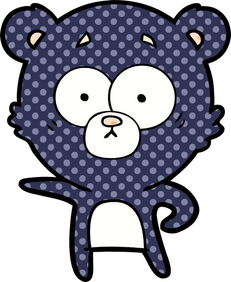 personaje de oso vectorial en estilo de dibujos animados vector