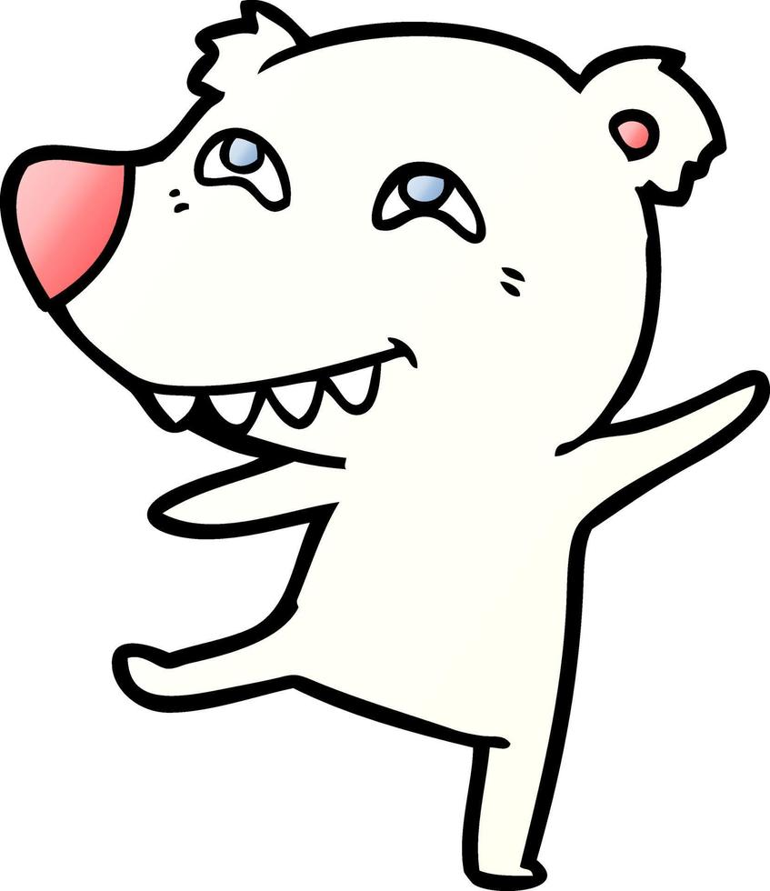 Vector polar bear character in cartoon style