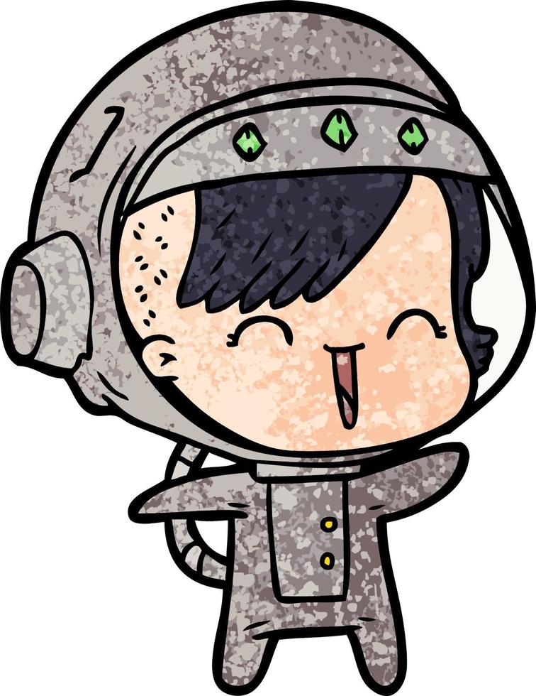 Vector astronaut character in cartoon style