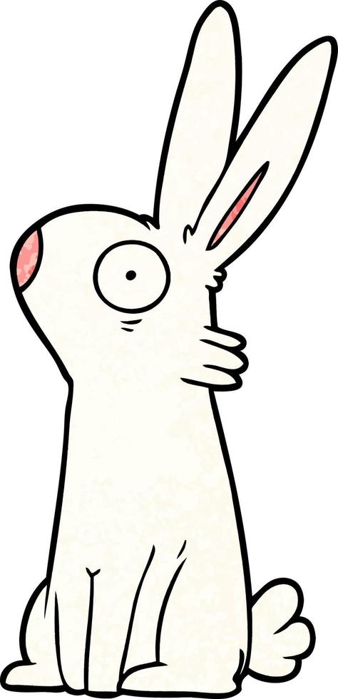 Vector bunny character in cartoon style