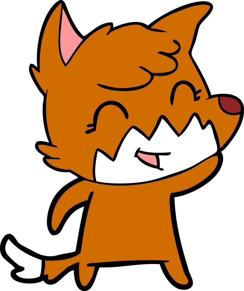 Vector fox character in cartoon style