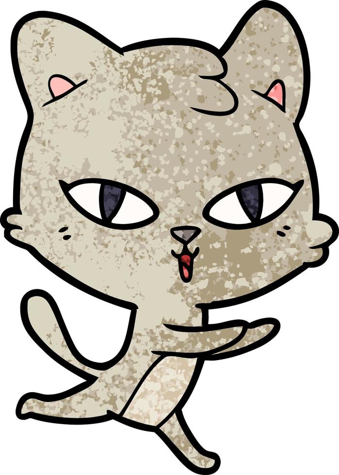 personaje de gato vectorial en estilo de dibujos animados vector