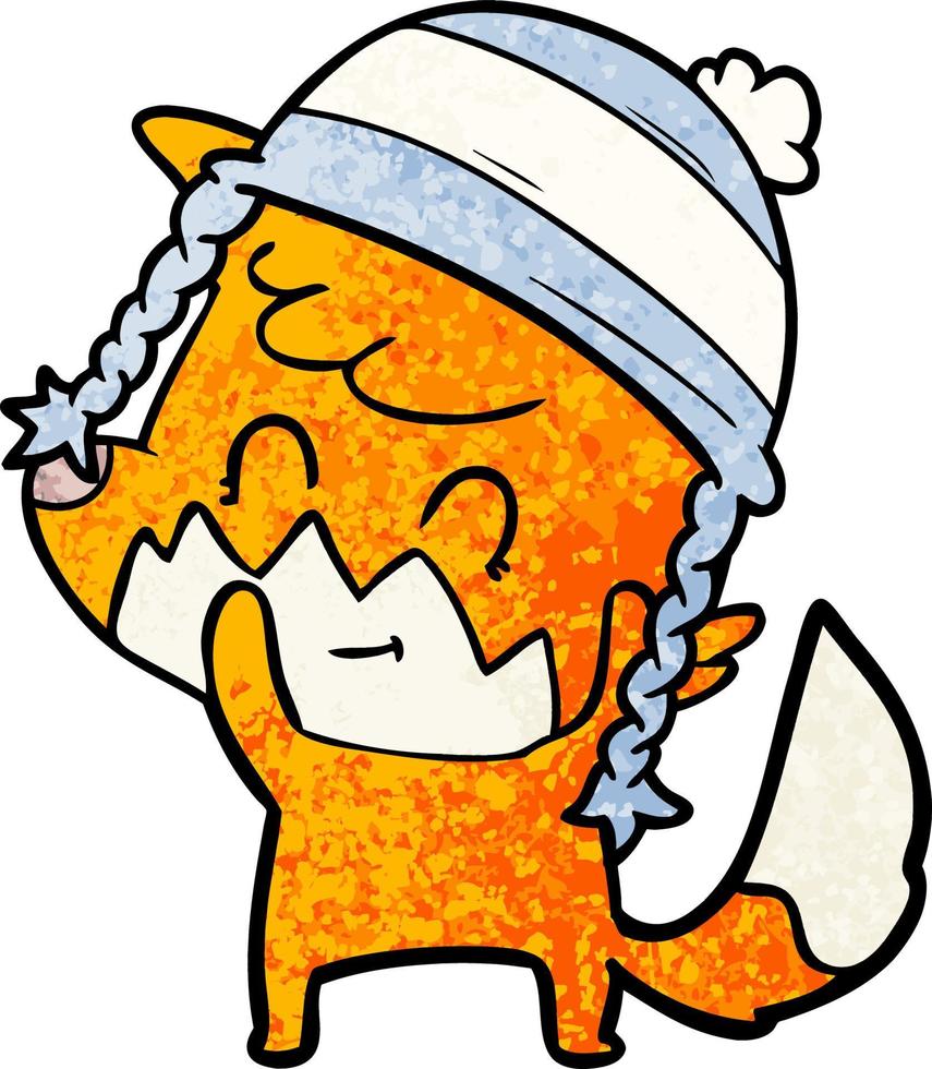 Vector fox character in cartoon style