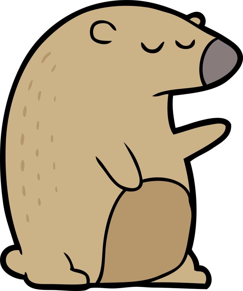 Vector bear character in cartoon style