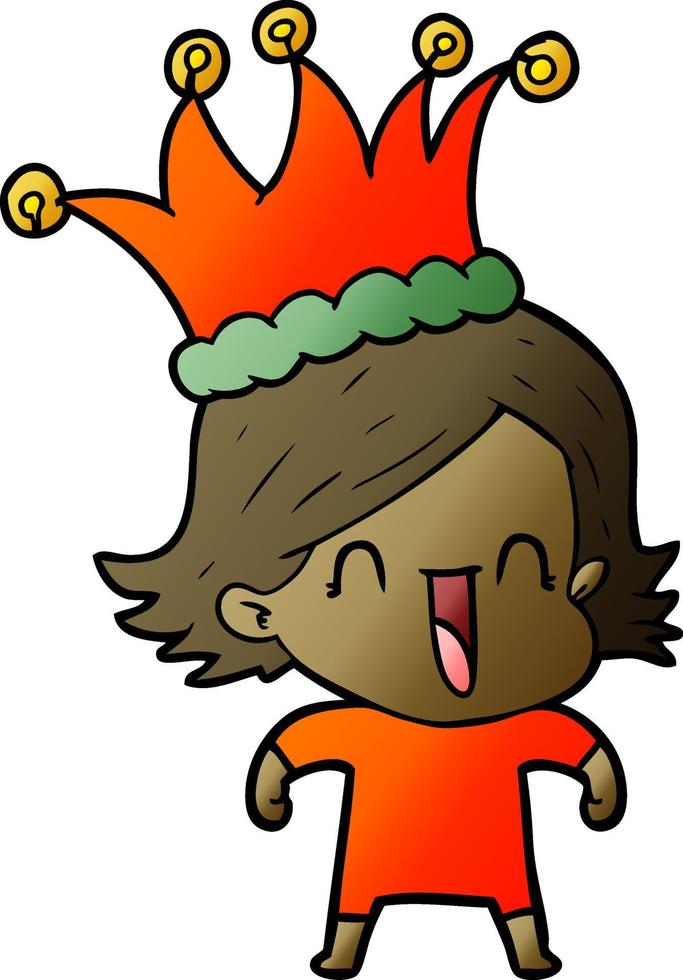 Vector woman character in cartoon style