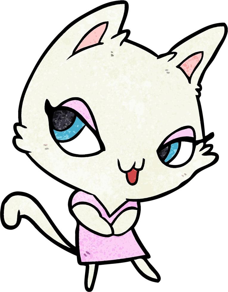 Vector cat character in cartoon style