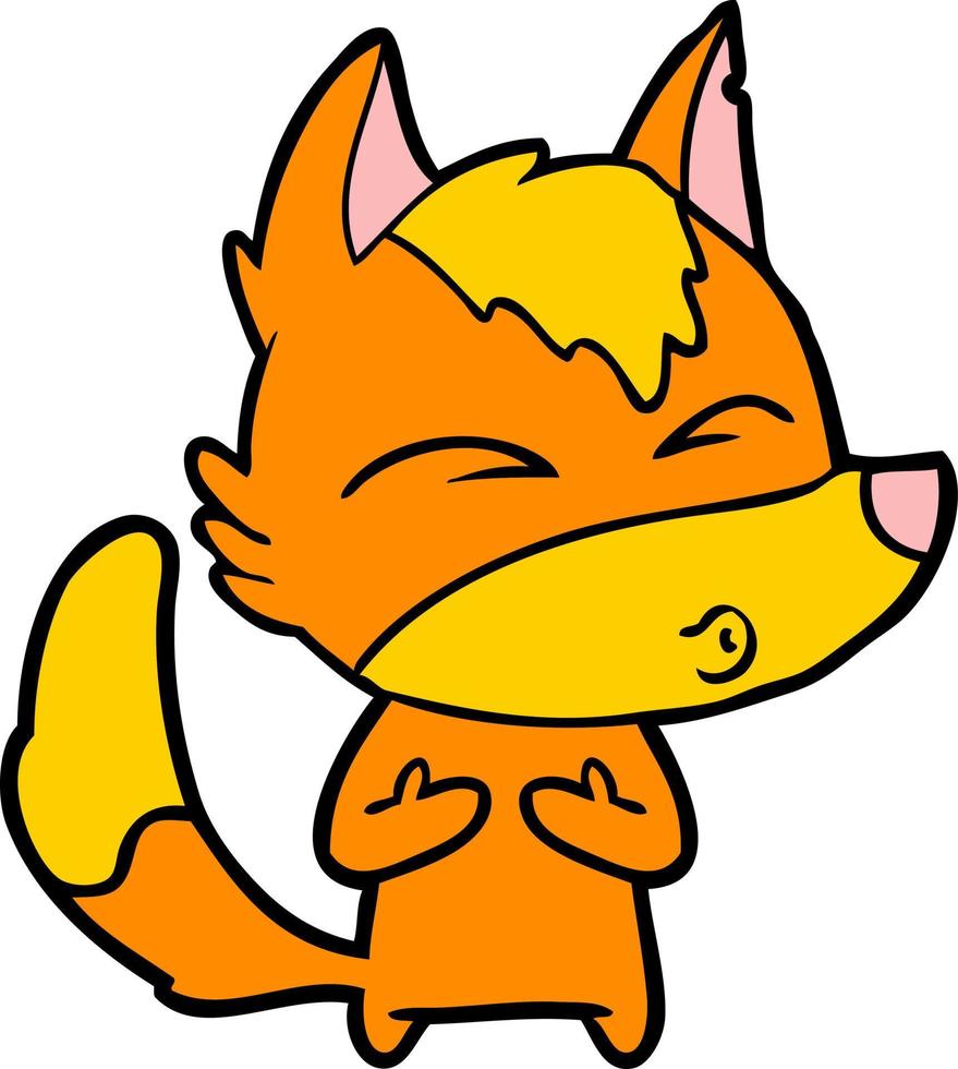 Vector fox character in cartoon style
