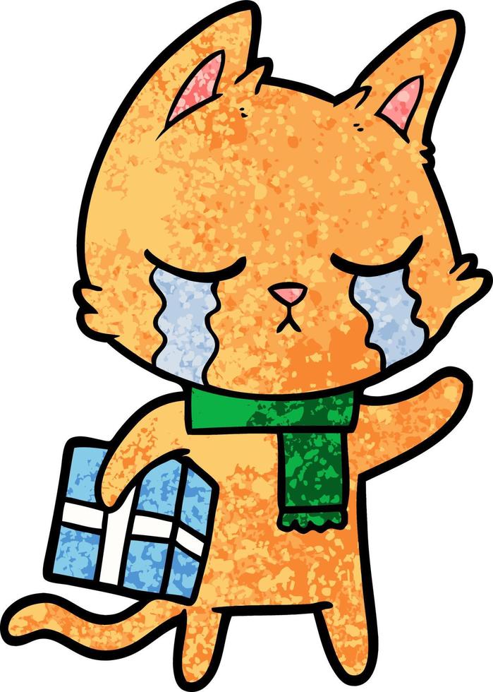 personaje de gato vectorial en estilo de dibujos animados vector