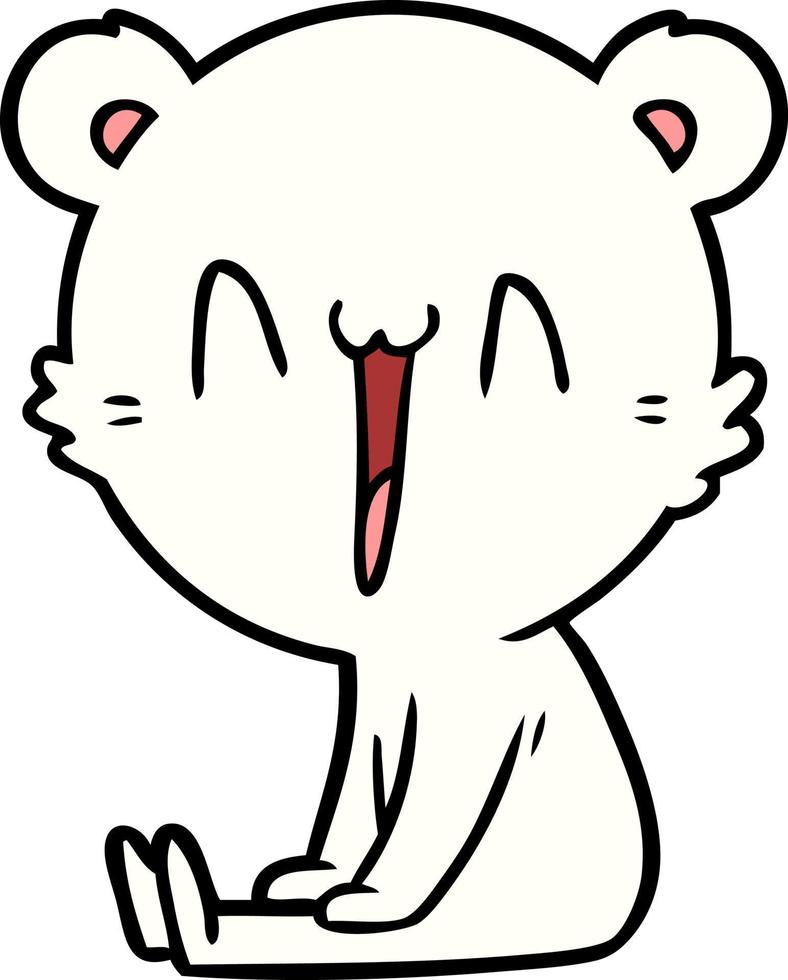 Vector polar bear character in cartoon style