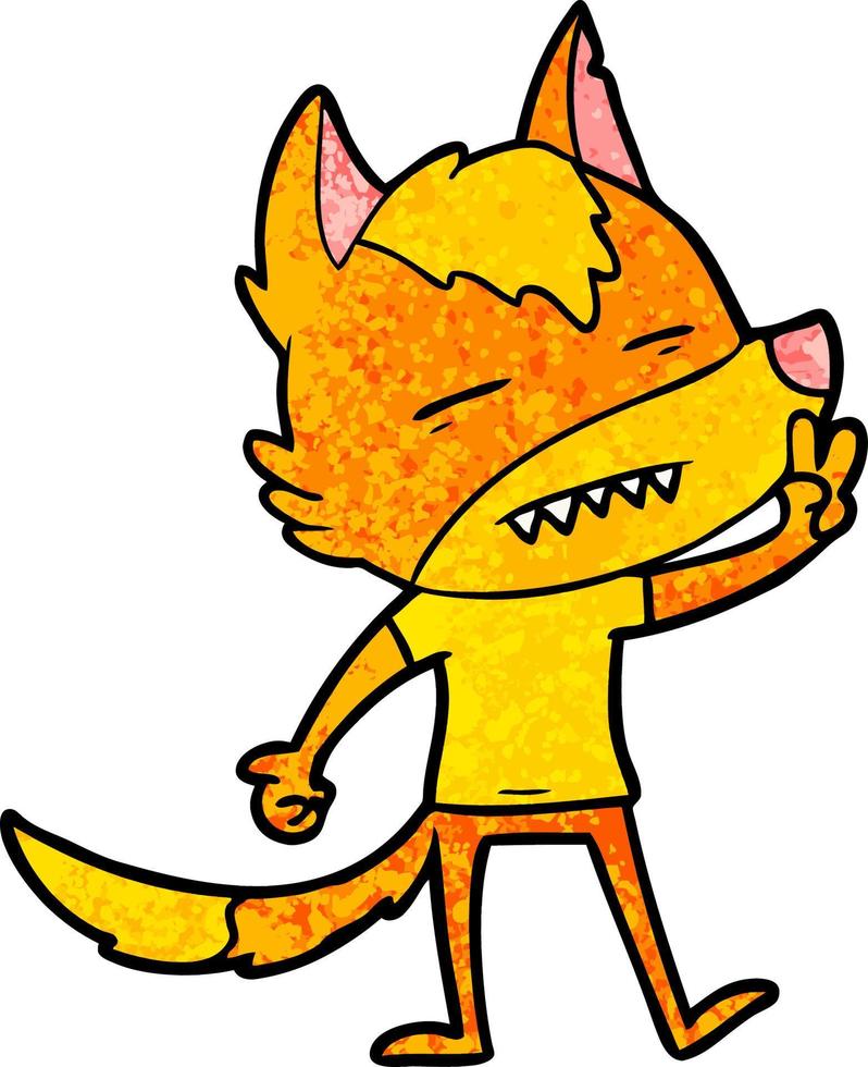 Vector fox character in cartoon style