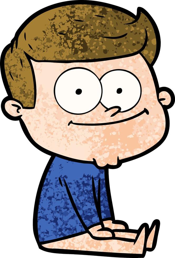 personaje de hombre vectorial en estilo de dibujos animados vector