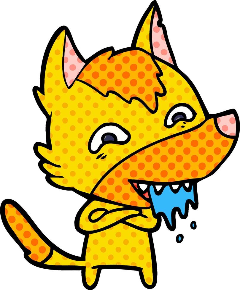 Vector fox character in cartoon style