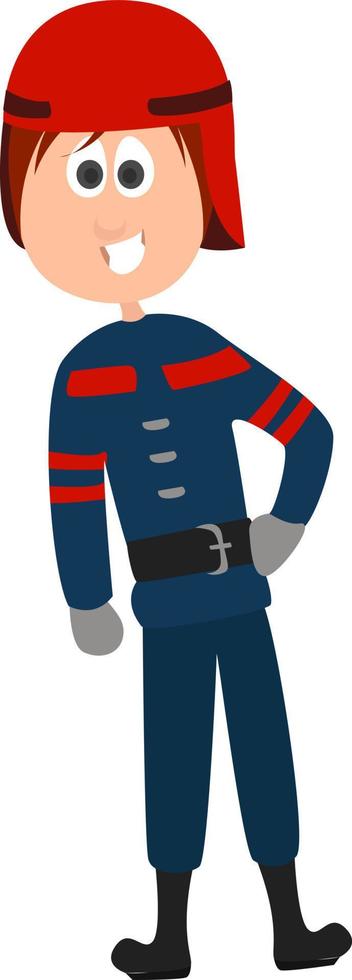 Rescuer, illustration, vector on white background