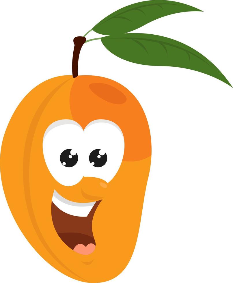 Excited mango ,illustration,vector on white background vector