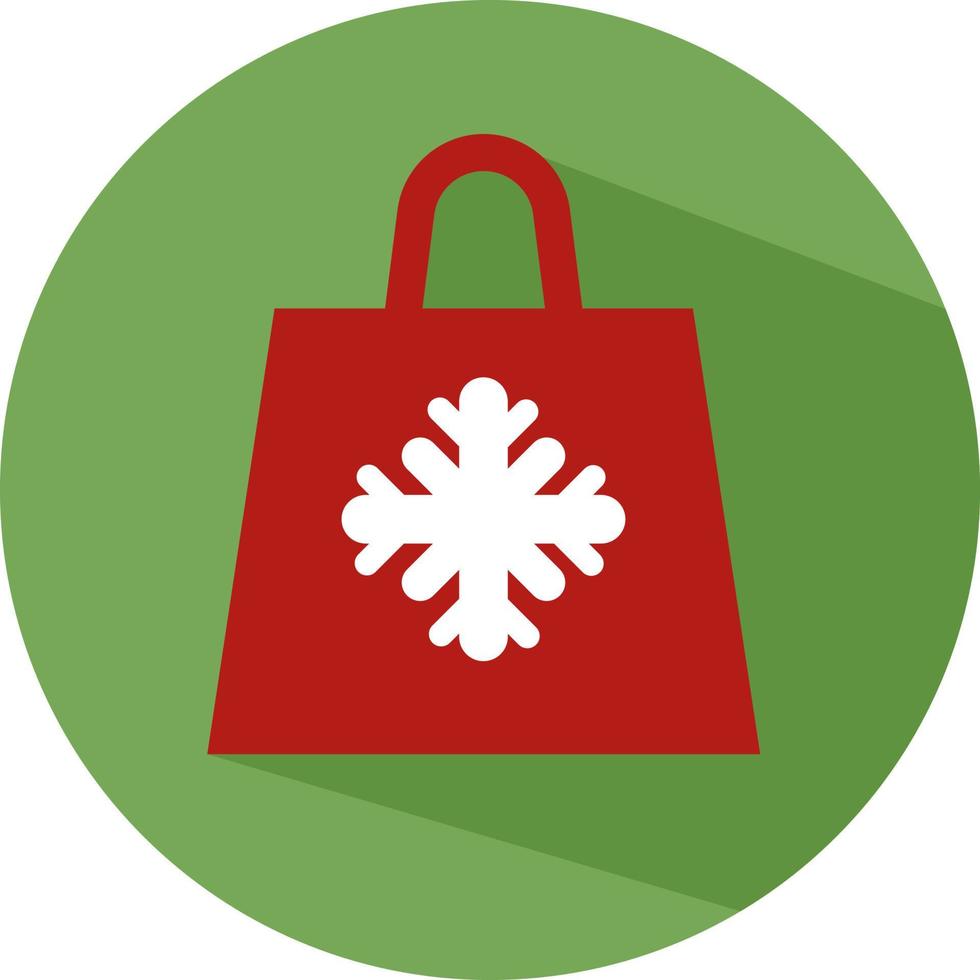 Red present bag, illustration, vector, on a white background. vector