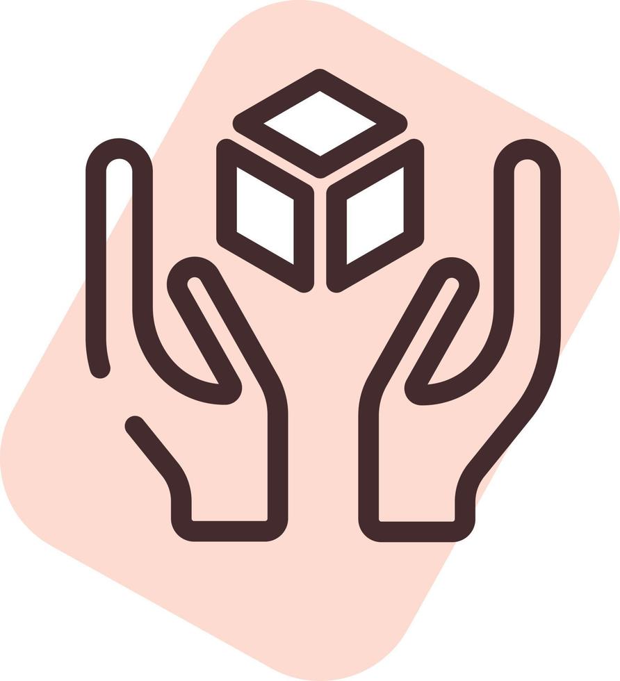 Handle with care, illustration, vector, on a white background. vector