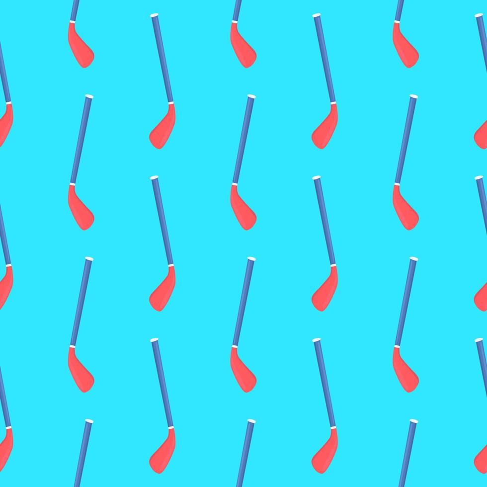 Blue hockey sticks , seamless pattern on a blue background. vector