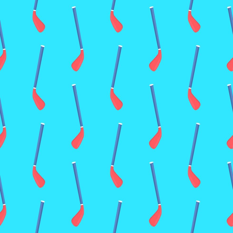 Blue hockey sticks , seamless pattern on a blue background. vector