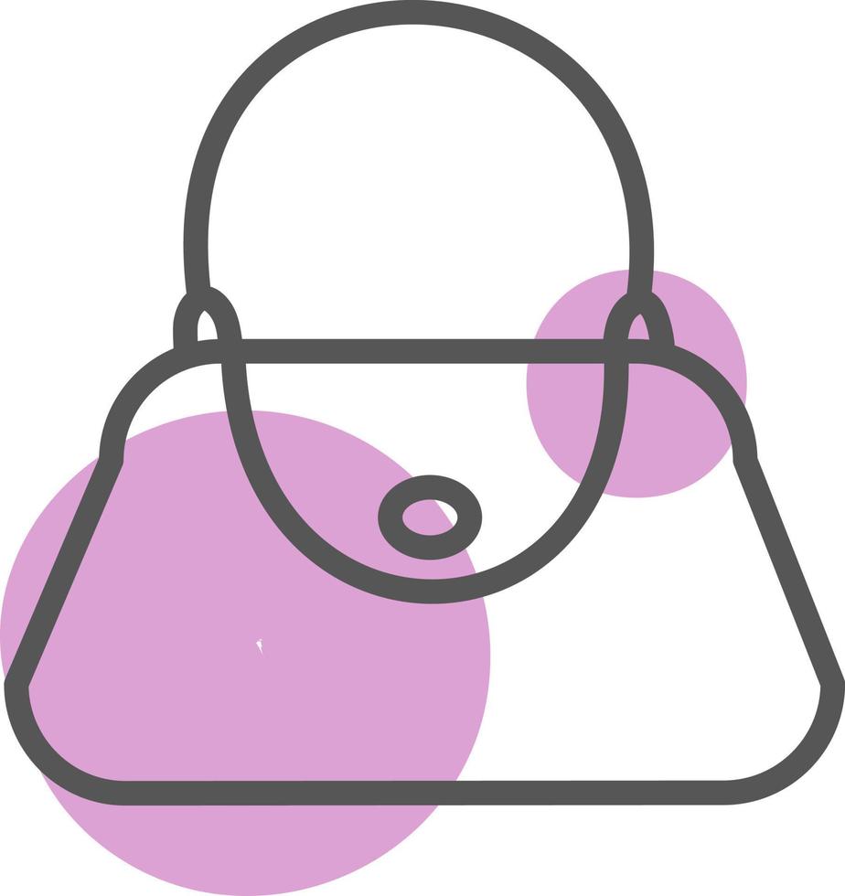 Womans purse, illustration, vector on a white background.