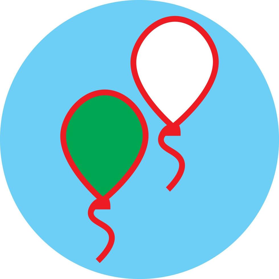 Two balloons, illustration, vector on a white background.