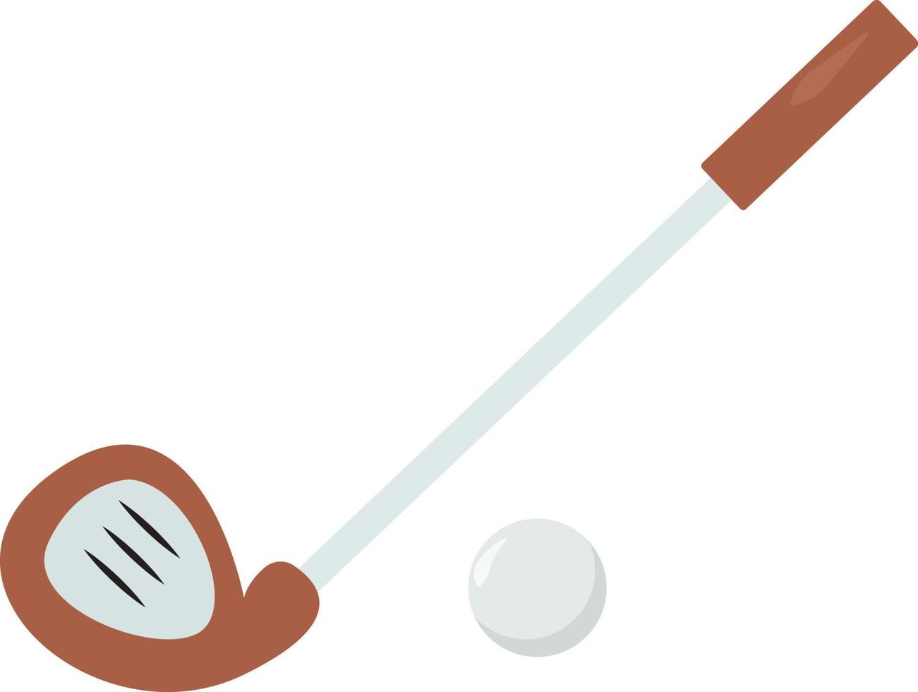 Golf club, illustration, vector on white background.