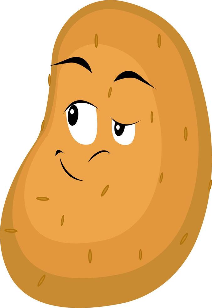 Cool potato, illustration, vector on white background.