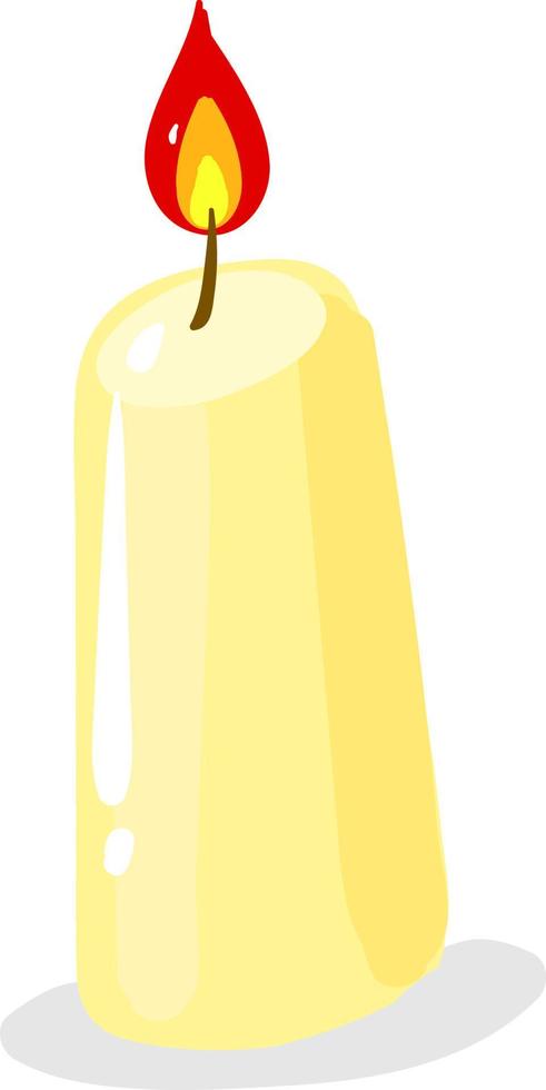 Candle, illustration, vector on white background.