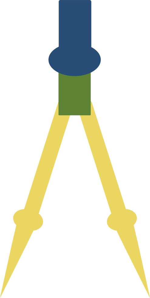 Yellow compass, illustration, vector, on a white background. vector