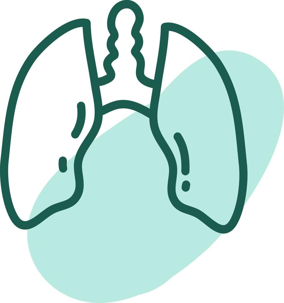 Lung health, illustration, vector on a white background.