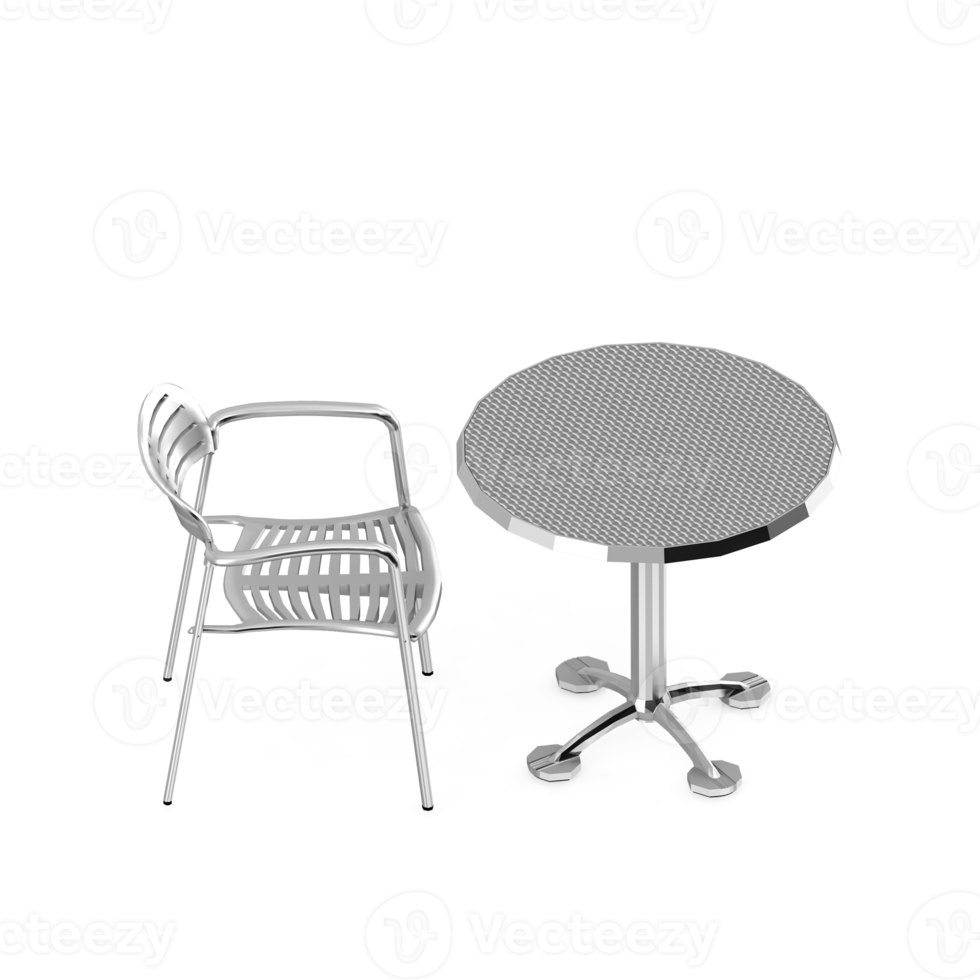 Isometric Table set Perspective 3D render png