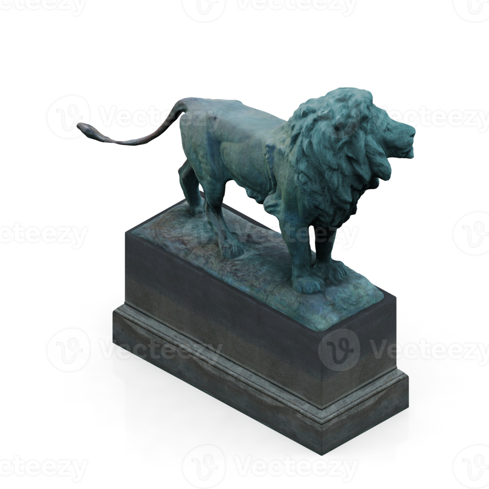 Isometric Statue 3D isolated render png