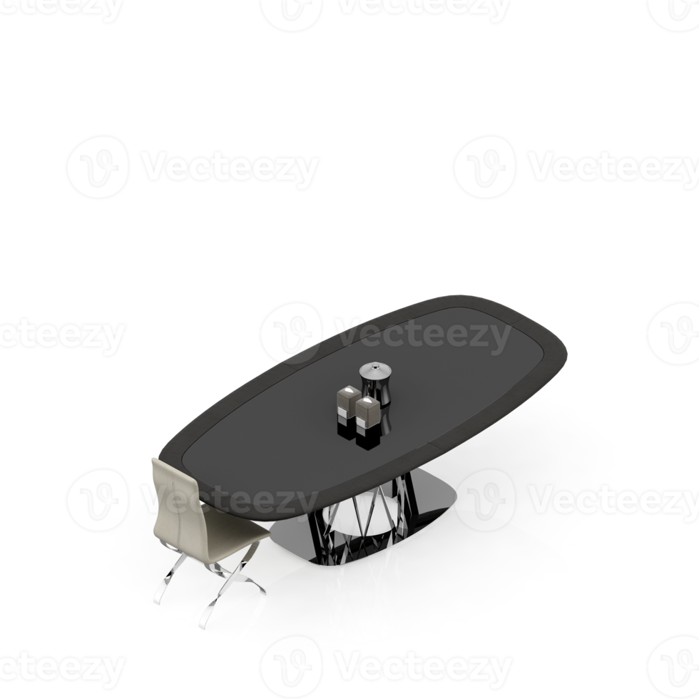 Isometric Table set Perspective 3D render png